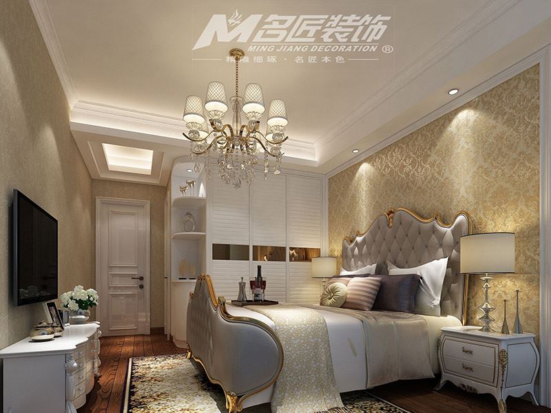 揭陽市濱江尚都?xì)W式風(fēng)格二居室裝修案例