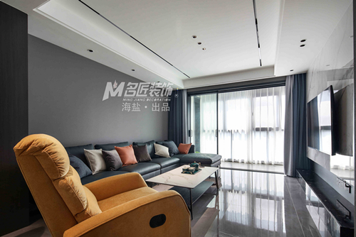 嘉興市奧盛年華現(xiàn)代簡(jiǎn)約風(fēng)格三居室裝修案例